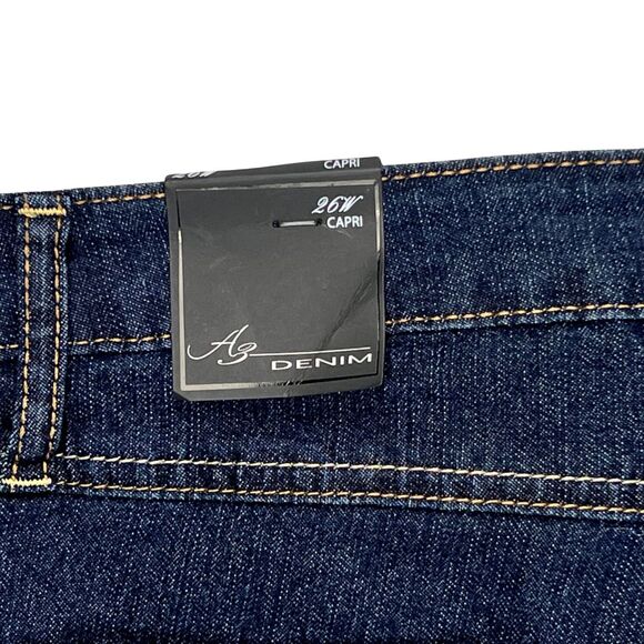 A3 Denim Capris Womens Plus Size 26W Constructed Waist High Rise Cropped Jeans - Picture 13 of 14